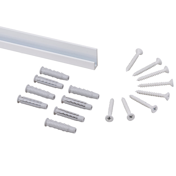 STAS j-rail max gallery hanging system supports 220 lbs/m, ideal for galleries and museums.