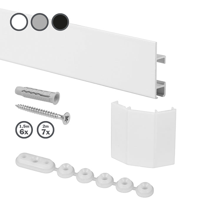 STAS cliprail max picture hanging system supports up to 25kg/m; perfect for robust displays.