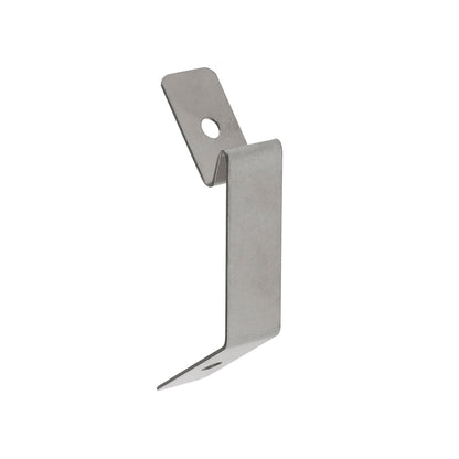 STAS j-rail spring hook for rod 3 mm supports up to 15 kg weight.