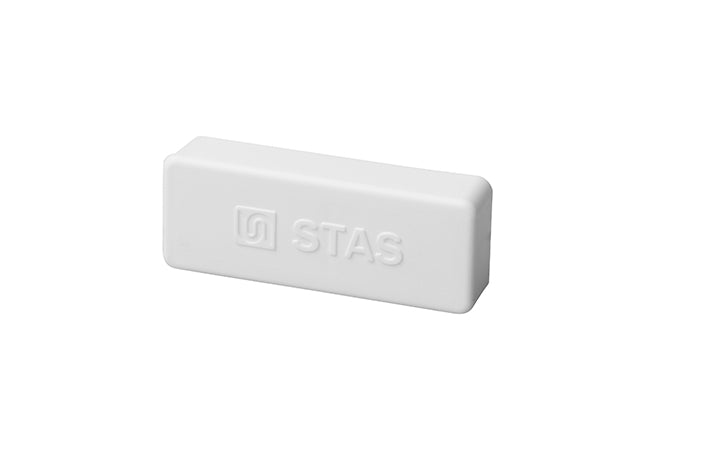 STAS papergrip end cap closes rail ends, ensuring a neat finish.