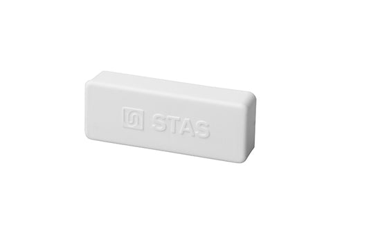 STAS papergrip end cap closes rail ends, ensuring a neat finish.