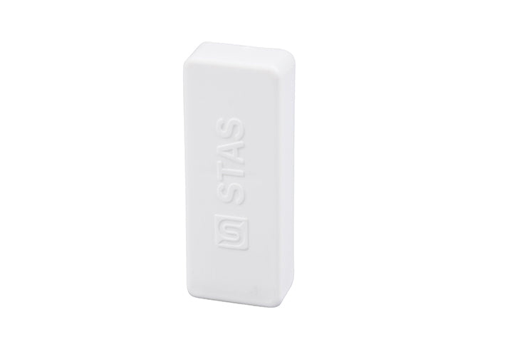 STAS papergrip end cap fits STAS rails; available in white, alu, black.