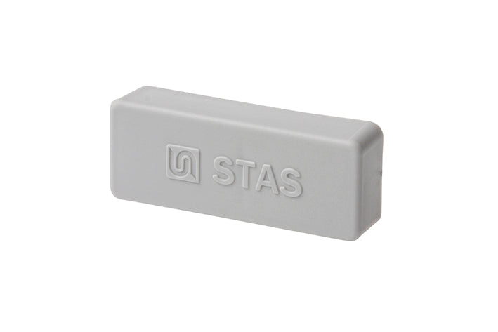 STAS papergrip end cap maintains an elegant rail end closure.