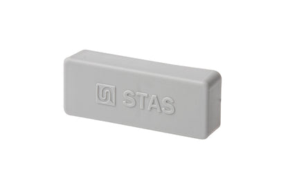 STAS papergrip end cap maintains an elegant rail end closure.