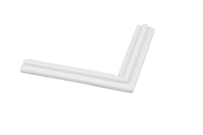 STAS multirail corner connector joins two multirails in corners, available in white