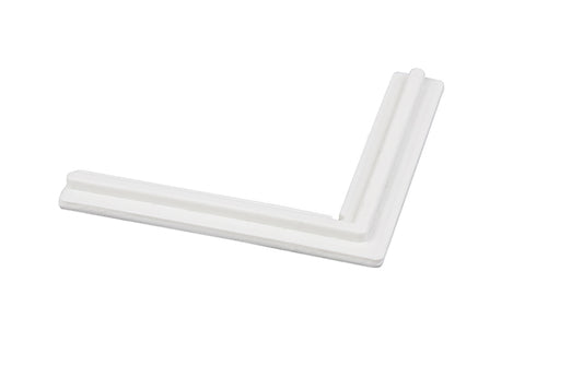 STAS multirail corner connector joins two multirails in corners, available in white