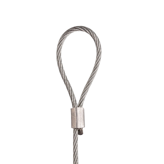 STAS steel cable with loop ideal for moulding and dado rail, holds up to 33 lbs with zipper hook.