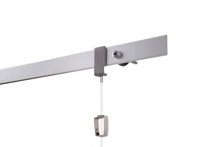 STAS evoluon alu 200cm for curved walls, aluminum rail system.