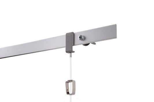 STAS evoluon alu 200cm for curved walls, aluminum rail system.