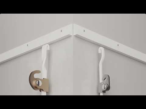 STAS j-rail max picture rail system offers strong hanging up to 100kg with anti-theft option.