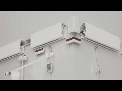 STAS multirail 200 cm: aluminium picture rail system with lighting for seamless art hanging.