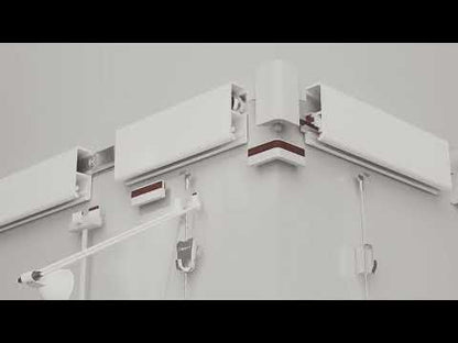 STAS multirail 200 cm: aluminium picture rail system with lighting for seamless art hanging.