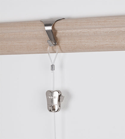 STAS moulding hooks for picture rail systems, pack of 10, in 3 color options.