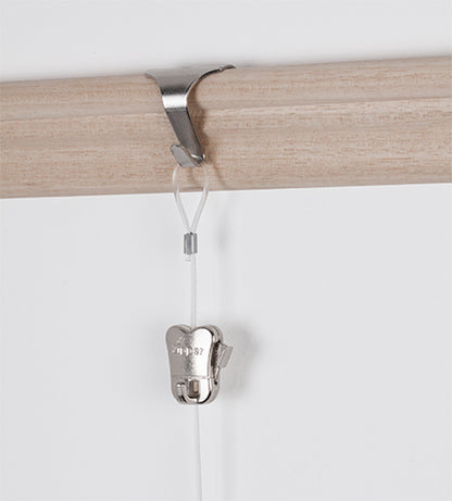 STAS moulding hooks for picture rail systems, pack of 10, in 3 color options.