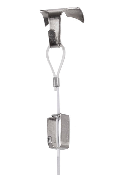 STAS zipper-loop compatible cord, hooks on to wooden picture rail mouldings.