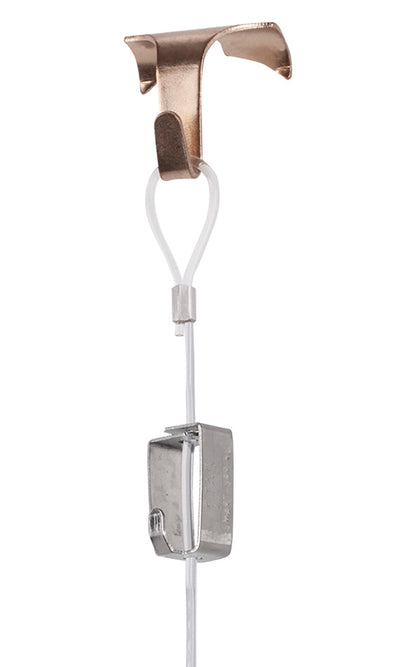 STAS moulding hook + perlon cord with loop 150 cm + STAS zipper