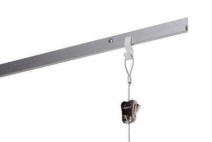 STAS j-rail gallery hanging system: Suitable for business and art gallery uses.