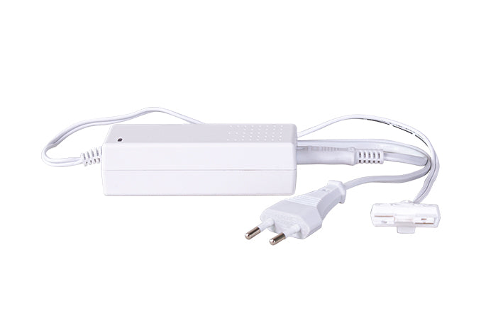 STAS multirail adapter supplies power to STAS multirail systems, ideal for lighting art on picture rail hanging systems..