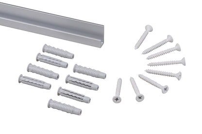 STAS j-rail max gallery hanging system includes installation kit, perfect for industrial use.