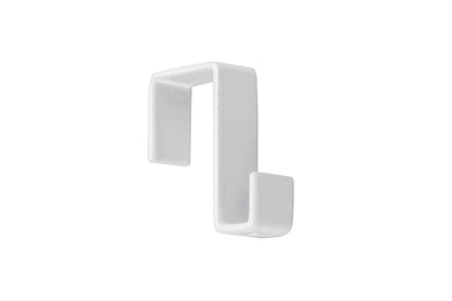 STAS panel hooks white designed for panel and wall applications. Includes 10.