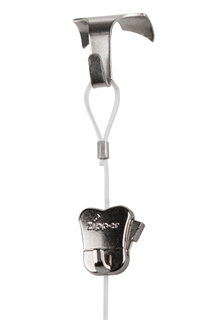 STAS moulding hook + perlon cord: ideal for traditional picture rails.