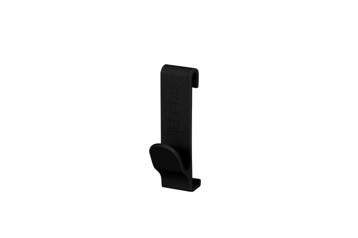 STAS papergrip hook in white, alu, black for versatile hanging.