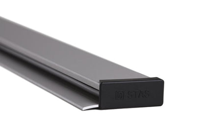 STAS papergrip for hanging paper and cards: Including comprehensive kit with end caps, rail clips for secure installation.