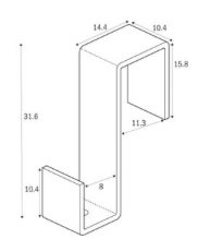STAS panel hooks white compatible with panel and wall systems. Includes 10 hooks.