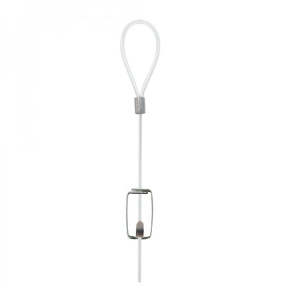 STAS perlon cord holds up to 33 lbs with the zipper hook, compatible with STAS picture rail hanging systems.