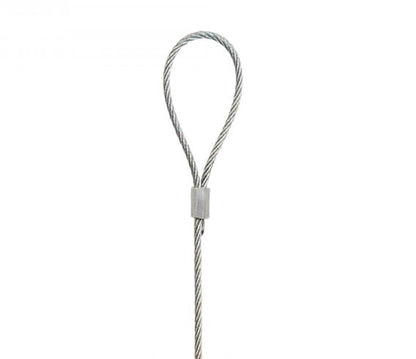 STAS steel loop cable for traditional rails, supports 33 lbs with STAS hooks.