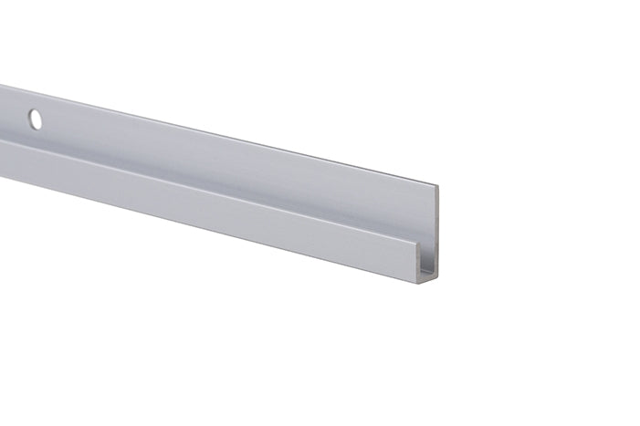 STAS j-rail picture hanging system + installation kit: Strong aluminium rail in white or natural finish.