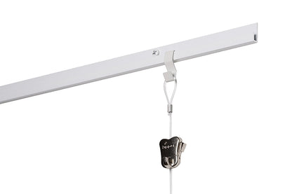 STAS j-rail picture hanging system including installation kit: Includes all parts for straightforward installation.