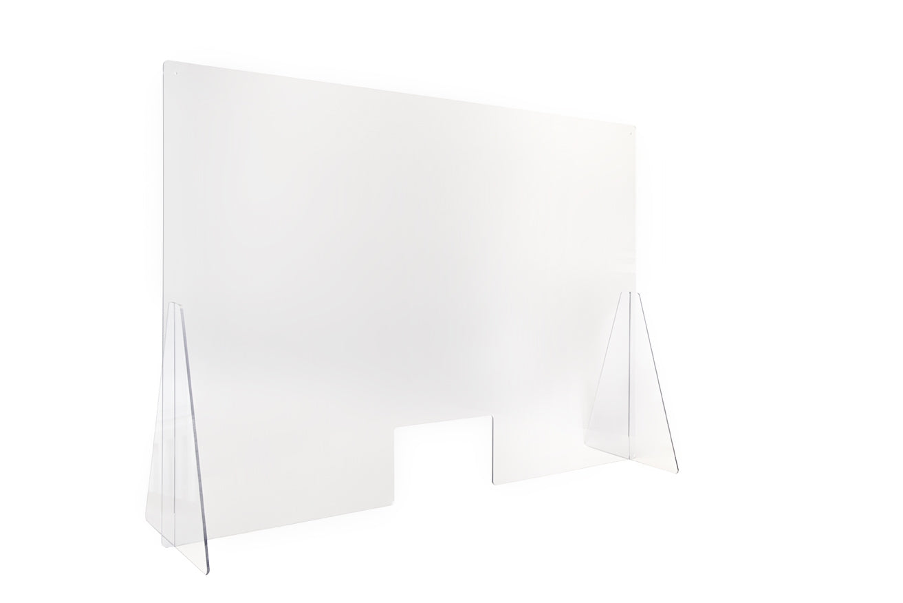 STAS plexiglass screen with pedestals 115x80cm (with cut-out)