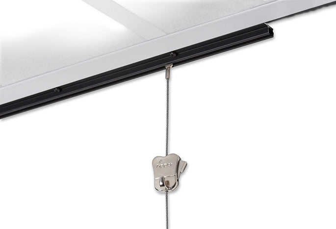 STAS u-rail transforms drop ceilings into a flexible hanging system.