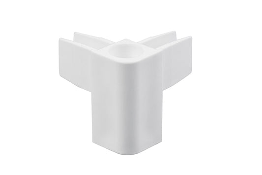 STAS cliprail pro/multirail corner cap fits corners seamlessly on pro/multirail hanging systems.