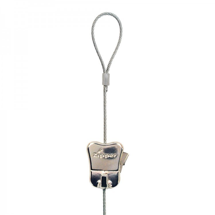STAS steel cable with looped end for use with STAS zipper and panel hooks.