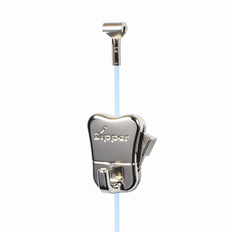 STAS cobra steel cable with white coating and STAS zipper hook